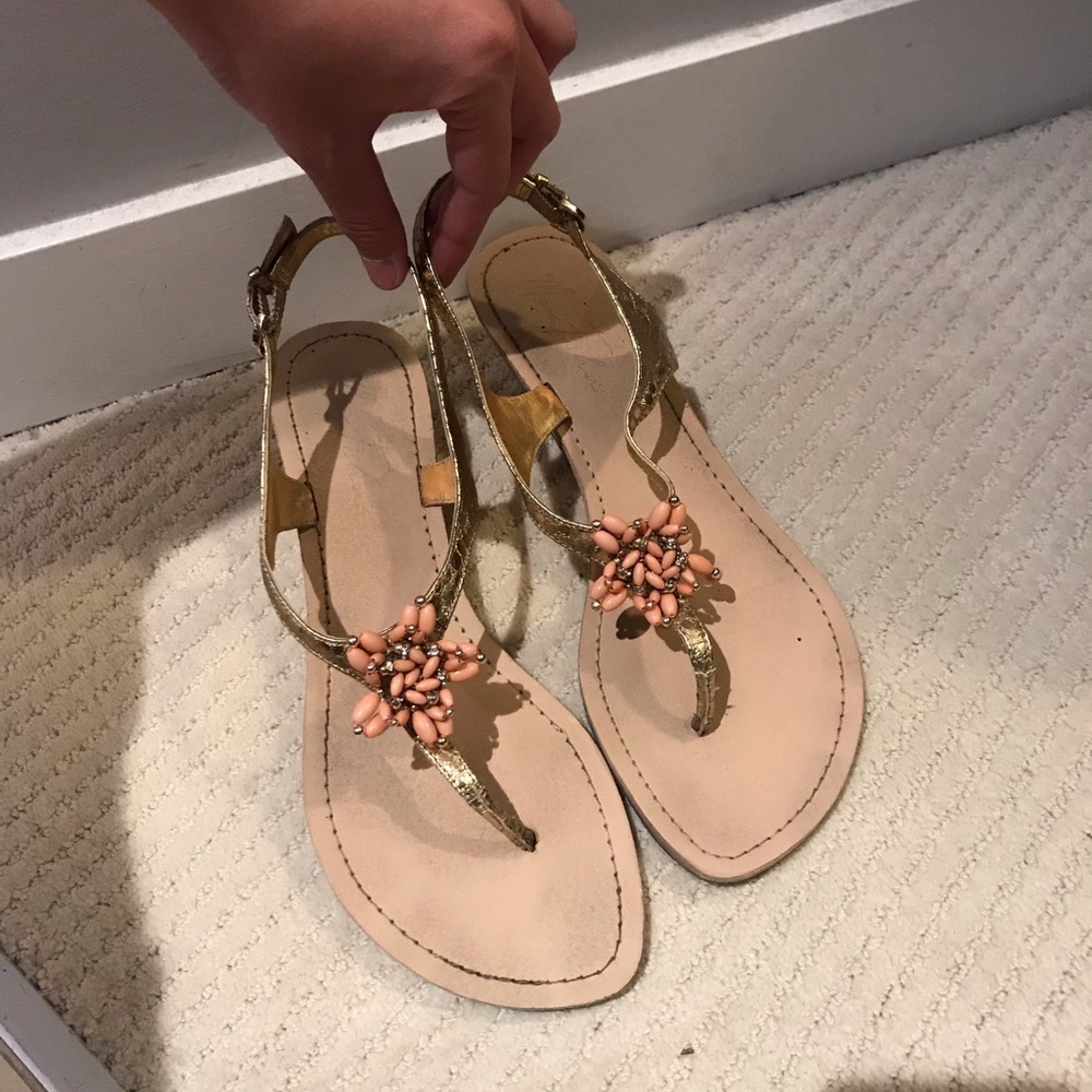 Marc Fisher gold sandals